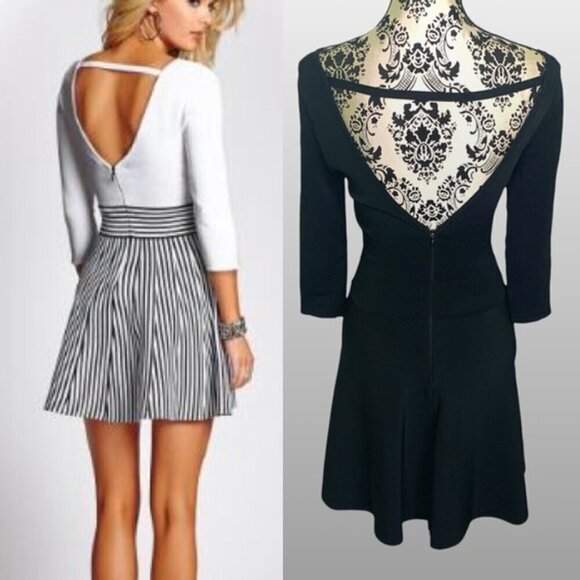 Guess Boat Neck Fit & Flare Sweater Dress - Picture 2 of 12